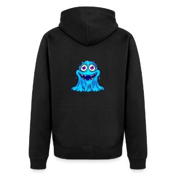 Monstre de boue bleue - Veste à capuche bio Premium Unisexe - noir - Dos - Nico (187cm)
