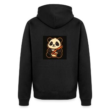 Panda cool attaché - Veste à capuche bio Premium Unisexe - noir - Dos - Nico (187cm)