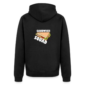 Sandwich - Sandwich Squad - Veste à capuche bio Premium Unisexe - noir - Dos - Nico (187cm)