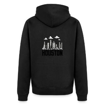 Ville de Houston - Veste à capuche bio Premium Unisexe - noir - Dos - Nico (187cm)