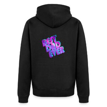 Best Dad Ever space - Veste à capuche bio Premium Unisexe - noir - Dos - Nico (187cm)