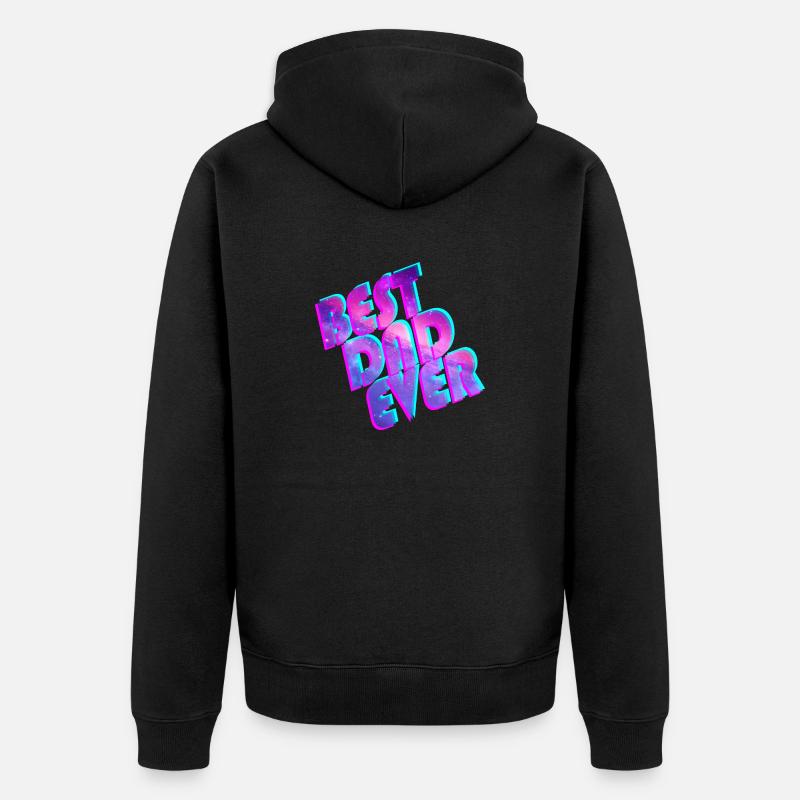 Best Dad Ever space - Veste à capuche bio Premium Unisexe - noir