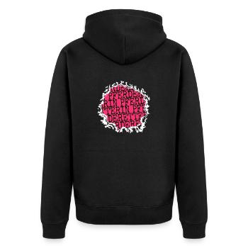 Friends Doberman Brown Birthday Cool - Unisex Premium Organic Zip Hoodie - black - Back - Nico (187cm)