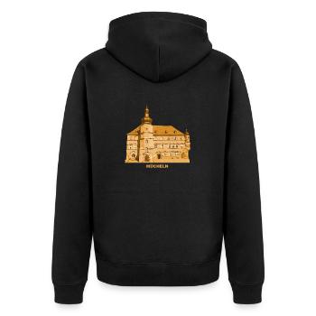Mücheln Rathaus Geiseltal Saale Saxe-Anhalt - Veste à capuche bio Premium Unisexe - noir - Dos - Nico (187cm)