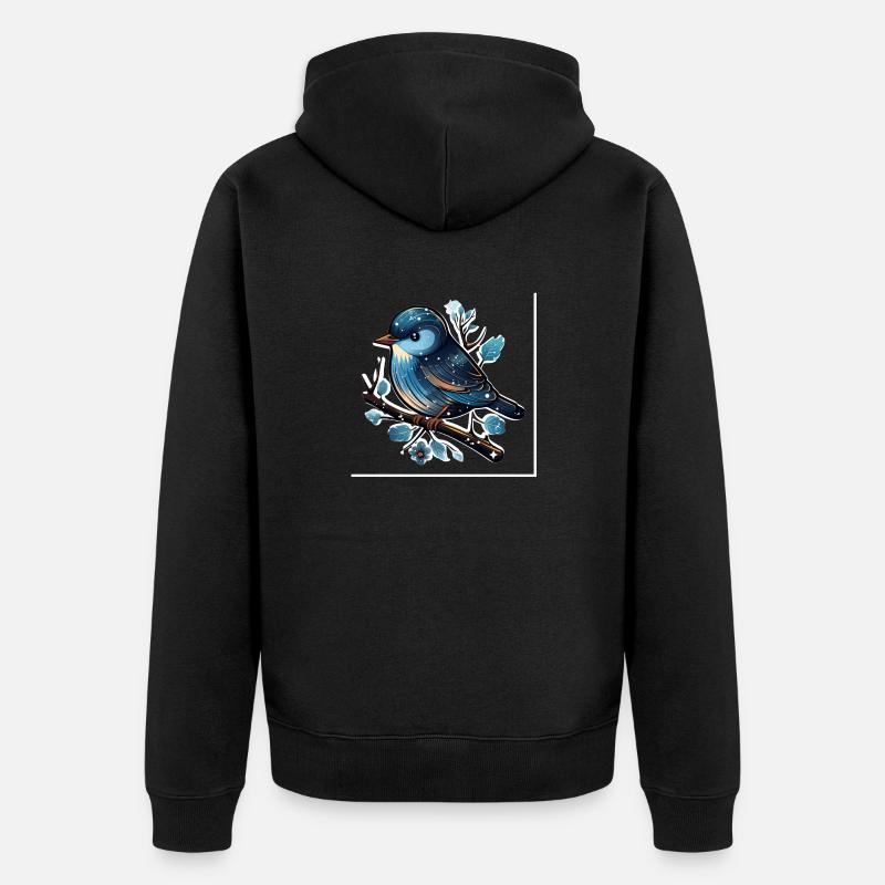 Plumage des neiges - Veste à capuche bio Premium Unisexe - noir