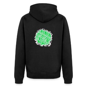 quote baby present idea dinosaur gift idea santa - Unisex Premium Bio Zip Hoodie - Schwarz - Hinten - Nico (187cm)