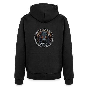 Loup Viking avec boussole Vegvisir Vikings - Veste à capuche bio Premium Unisexe - noir - Dos - Nico (187cm)