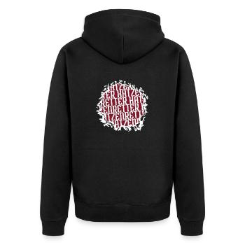 veganer beutelbär freunde vegan tierschützer bday - Unisex Premium Bio Zip Hoodie - Schwarz - Hinten - Nico (187cm)
