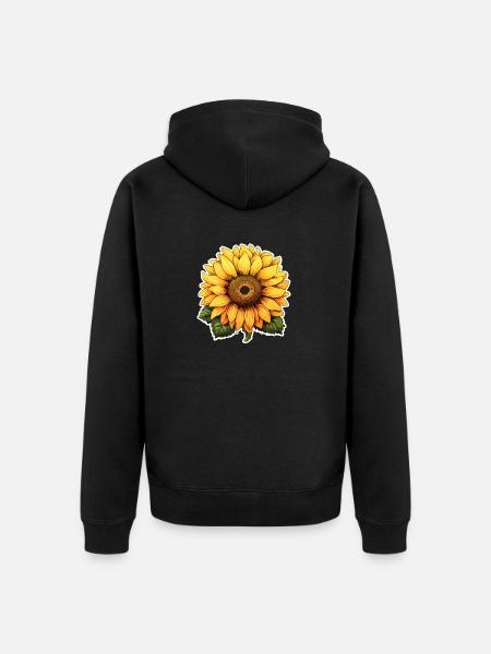 Sunflower - Unisex Premium Organic Zip Hoodie - black