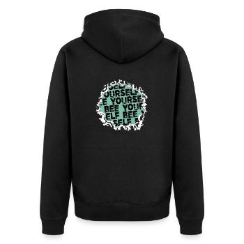 geek birthday present idea birthday awesome - Unisex Premium Organic Zip Hoodie - black - Back - Nico (187cm)