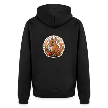 Écureuil moelleux - Veste à capuche bio Premium Unisexe - noir - Dos - Nico (187cm)