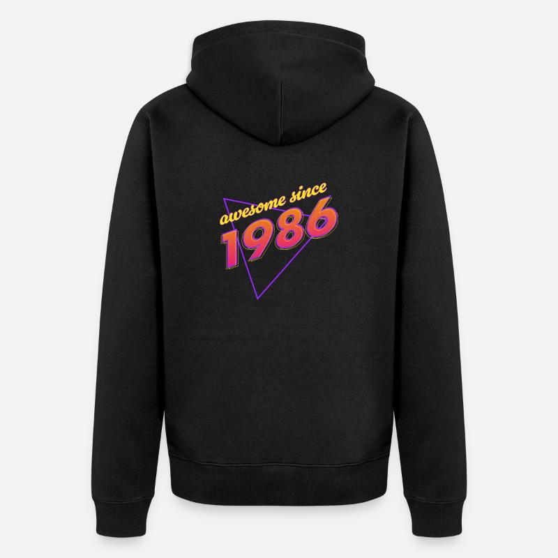 Rétro - Awesome since 1986 - Veste à capuche bio Premium Unisexe - noir