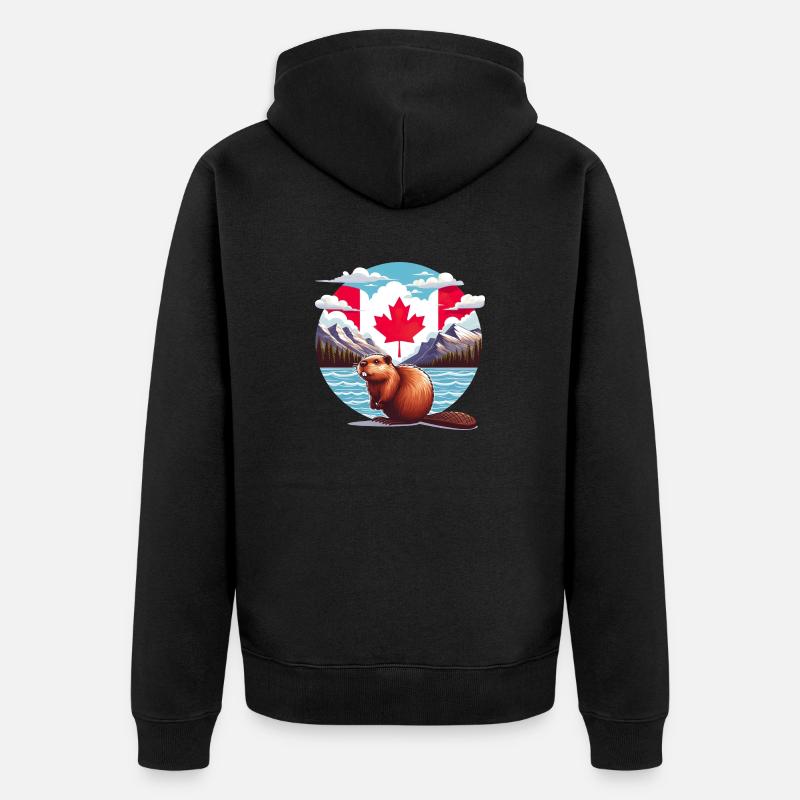 Canada Bieber 6 - Veste à capuche bio Premium Unisexe - noir