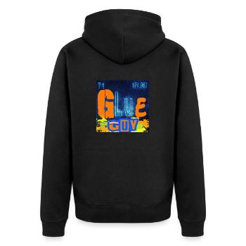 GLUE GUY CHEMISTRY - Veste à capuche bio Premium Unisexe - noir - Dos - Nico (187cm)