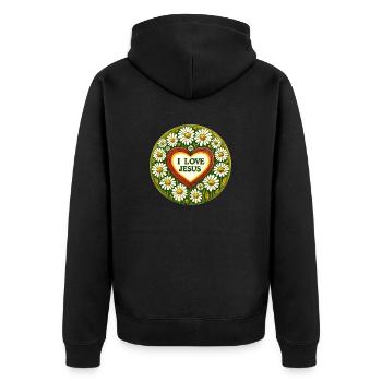 J’aime Jésus - Veste à capuche bio Premium Unisexe - noir - Dos - Nico (187cm)