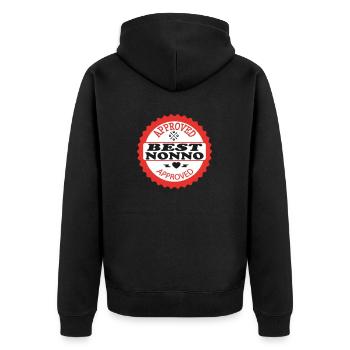 APPROVED BEST NONNO - Veste à capuche bio Premium Unisexe - noir - Dos - Nico (187cm)