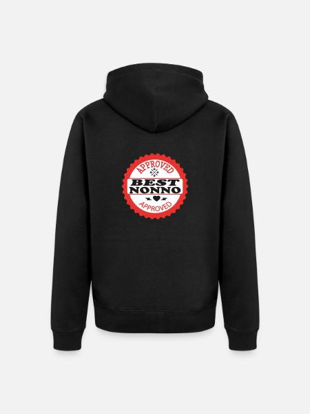 APPROVED BEST NONNO - Unisex Premium Organic Zip Hoodie - black