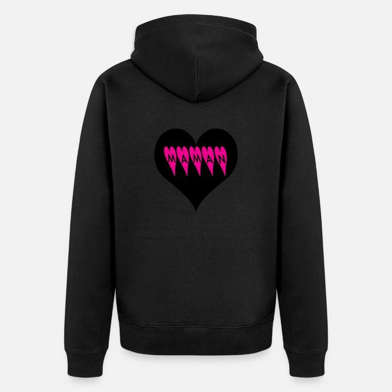 Maman coeur - Veste à capuche bio Premium Unisexe - noir