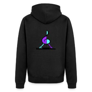 DJ Musique Clé Clef Note Mixeur Fête Vinyle - Veste à capuche bio Premium Unisexe - noir - Dos - Nico (187cm)