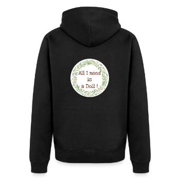 All I need - Veste à capuche bio Premium Unisexe - noir - Dos - Nico (187cm)