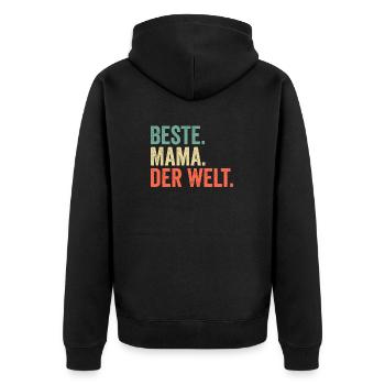 Meilleure maman du monde - Veste à capuche bio Premium Unisexe - noir - Dos - Nico (187cm)