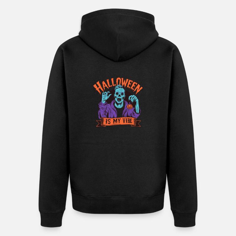Halloween is my vibe - Veste à capuche bio Premium Unisexe - noir