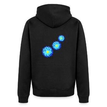 Beaucoup de jolies fleurs motif décoratif coloré belle - Veste à capuche bio Premium Unisexe - noir - Dos - Nico (187cm)