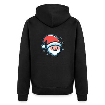 Tête de Père Noël - Veste à capuche bio Premium Unisexe - noir - Dos - Nico (187cm)
