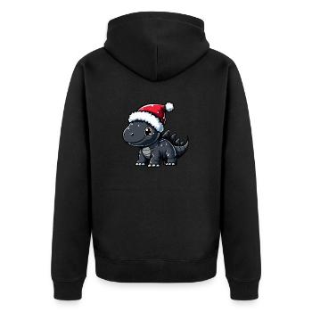 Dinosaure stégosaure Noël - Veste à capuche bio Premium Unisexe - noir - Dos - Nico (187cm)