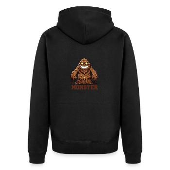 Monstre de boue - Veste à capuche bio Premium Unisexe - noir - Dos - Nico (187cm)