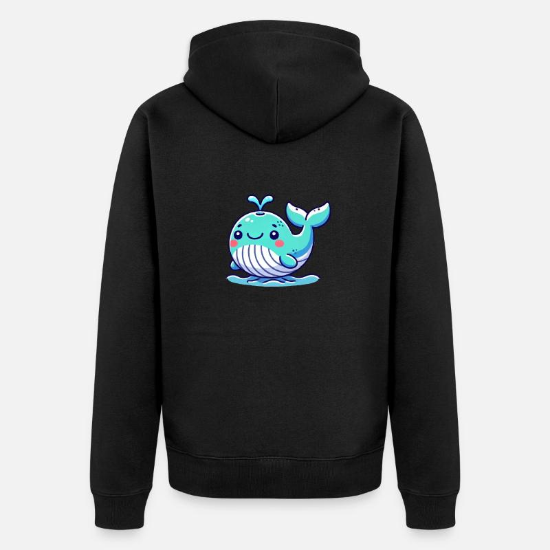 wal comic - Unisex Premium Bio Zip Hoodie - Schwarz
