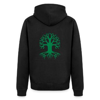 arbre de vie symbole celtique tattoo vintage - Veste à capuche bio Premium Unisexe - noir - Dos - Nico (187cm)