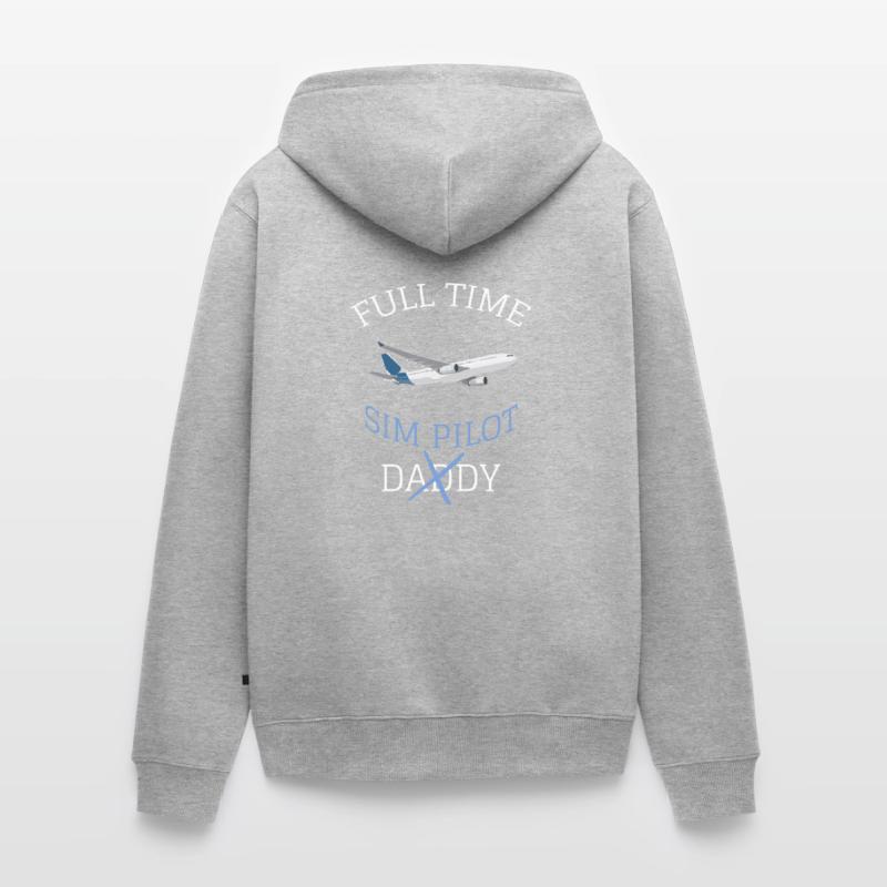 Flight Simulator Simmer Simulation MSFS Gift Unisex Premium Organic Zip Hoodie