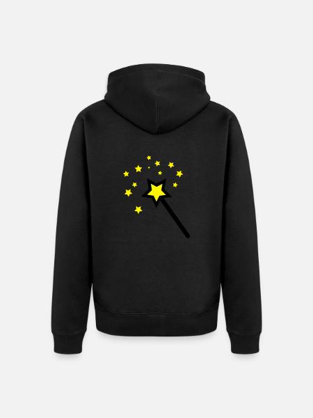 wand - Unisex Premium Organic Zip Hoodie - black
