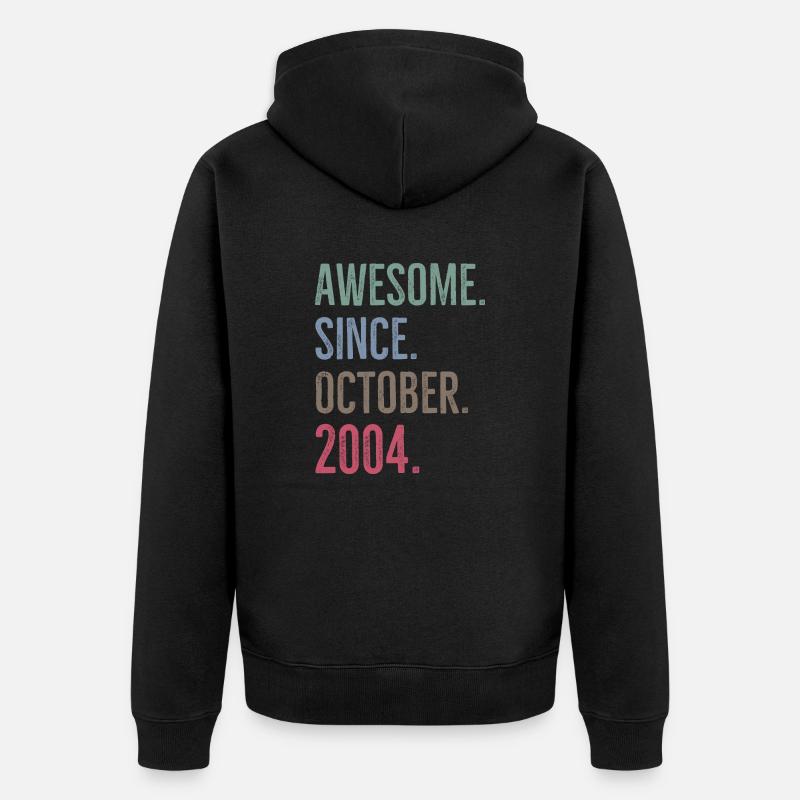 Génial depuis octobre 2004 - Veste à capuche bio Premium Unisexe - noir
