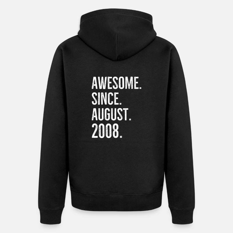 Génial depuis août 2008 - Veste à capuche bio Premium Unisexe - noir