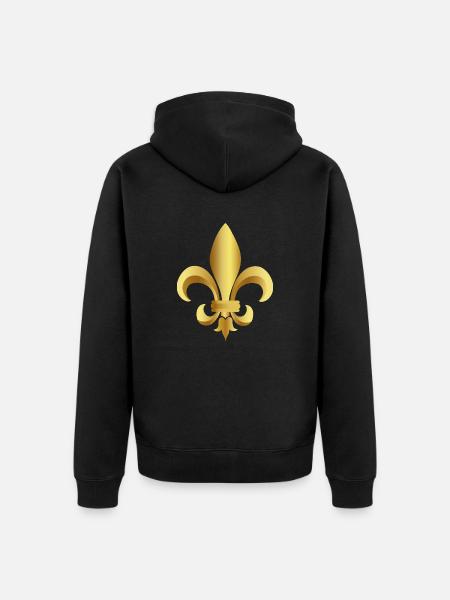 Fleur-de-lis - Unisex Premium Organic Zip Hoodie - black