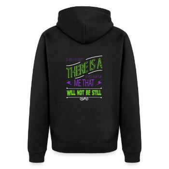 writers copywriter joke bday authors jokes - Unisex Premium Bio Zip Hoodie - Schwarz - Hinten - Nico (187cm)