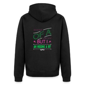 engineer birthday present idea gift idea funny - Unisex Premium Bio Zip Hoodie - Schwarz - Hinten - Nico (187cm)