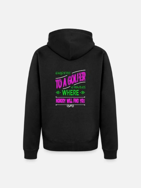 funnygolfgift bday golf fillesgolf golfcoachgift - Veste à capuche bio Premium Unisexe - noir