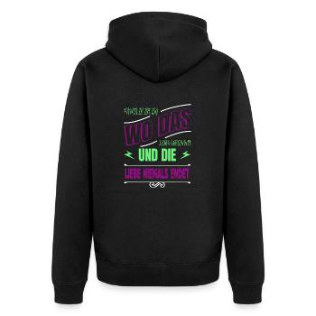 geek sprüche statement geschenkidee lustig - Veste à capuche bio Premium Unisexe - noir - Dos - Nico (187cm)