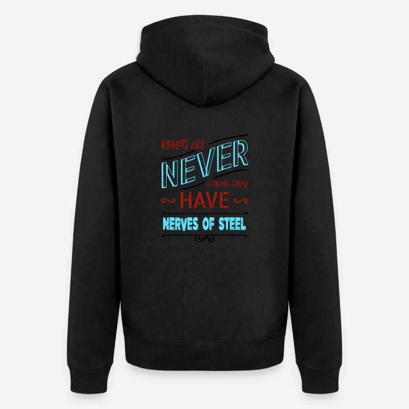 funny robotics engineer artificial intelligence - Unisex Premium Organic Zip Hoodie - black