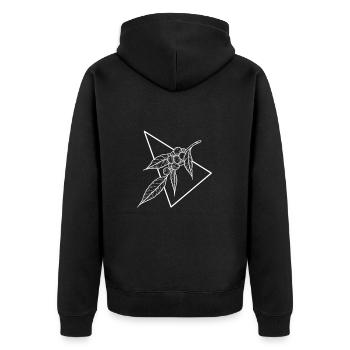 Triangle des baies - Veste à capuche bio Premium Unisexe - noir - Dos - Nico (187cm)