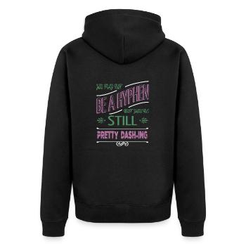 humor beziehung witzig geek feminism - Unisex Premium Bio Zip Hoodie - Schwarz - Hinten - Nico (187cm)