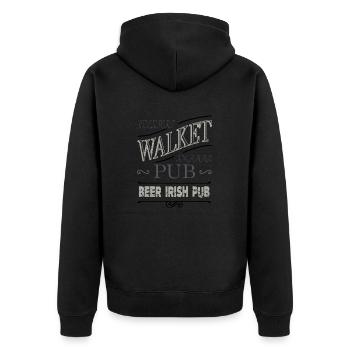 fathersday computer scientist computer science - Unisex Premium Organic Zip Hoodie - black - Back - Nico (187cm)