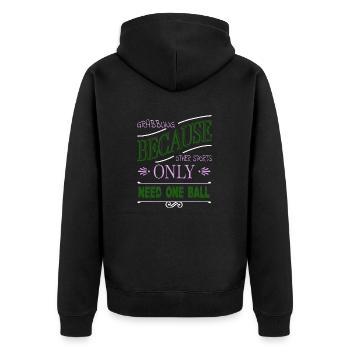 jujutsu geek sports fight wrestling present idea a - Unisex Premium Bio Zip Hoodie - Schwarz - Hinten - Nico (187cm)