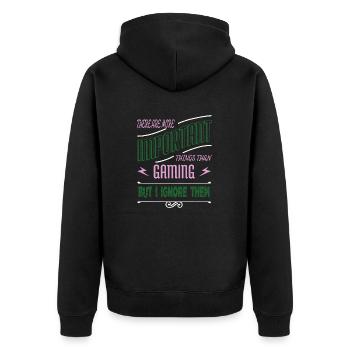 play the adventure zone gamer tshirt even left my - Unisex Premium Organic Zip Hoodie - black - Back - Nico (187cm)