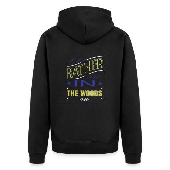 present gift advanture gift best geek america fun - Unisex Premium Organic Zip Hoodie - black - Back - Nico (187cm)