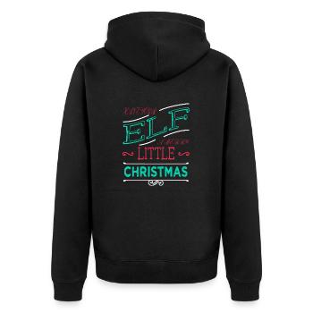 christmas vacation beach cute fairy tail - Unisex Premium Bio Zip Hoodie - Schwarz - Hinten - Nico (187cm)