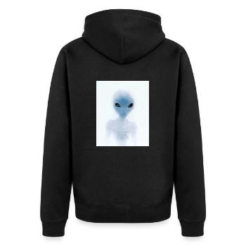 Alien - Unisex Premium Organic Zip Hoodie - black - Back - Nico (187cm)